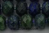 CRB1455 15.5 inches 10*14mm faceted rondelle chrysocolla beads