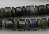 CRB148 15.5 inches 6*12mm & 10*12mm rondelle labradorite beads