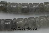 CRB178 15.5 inches 4*12mm – 8*12mm rondelle cloudy quartz beads