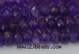 CRB1804 15.5 inches 4*6mm faceted rondelle amethyst beads