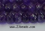 CRB1805 15.5 inches 5*8mm faceted rondelle amethyst beads