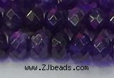 CRB1806 15.5 inches 6*10mm faceted rondelle amethyst beads