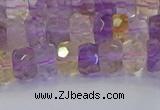 CRB1807 15.5 inches 4*6mm faceted rondelle ametrine beads