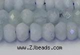 CRB1826 15.5 inches 5*7mm faceted rondelle aquamarine beads