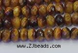 CRB1840 15.5 inches 4*6mm faceted rondelle yellow tiger eye beads