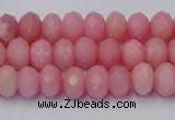 CRB1848 15.5 inches 4*6mm faceted rondelle pink opal beads