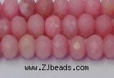 CRB1849 15.5 inches 5*8mm faceted rondelle pink opal beads