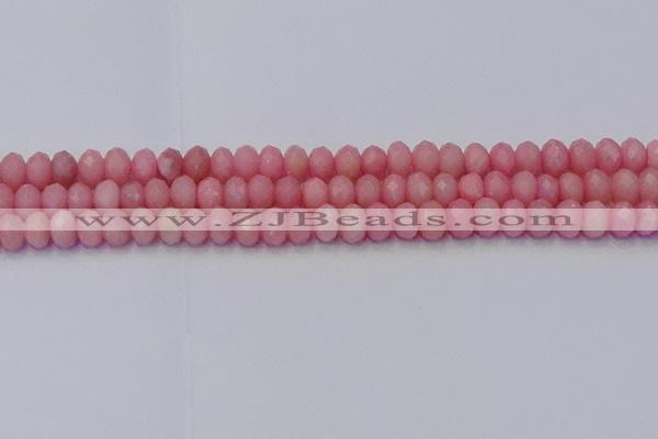 CRB1849 15.5 inches 5*8mm faceted rondelle pink opal beads