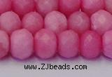 CRB1850 15.5 inches 6*10mm faceted rondelle pink opal beads