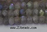 CRB1852 15.5 inches 4*6mm faceted rondelle labradorite beads