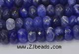 CRB1856 15.5 inches 4*6mm faceted rondelle sodalite beads