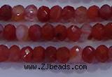 CRB1861 15.5 inches 2.5*4mm faceted rondelle south red agate beads