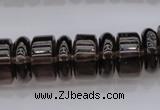 CRB188 15.5 inches 6*16mm – 10*16mm rondelle smoky quartz beads