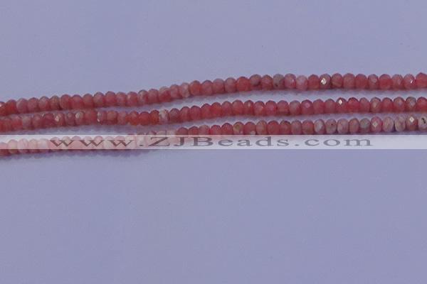 CRB1884 15.5 inches 2*3mm faceted rondelle rhodochrosite beads