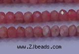 CRB1885 15.5 inches 2.5*4mm faceted rondelle rhodochrosite beads