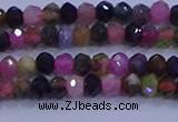 CRB1888 15.5 inches 2.5*4mm faceted rondelle tourmaline beads