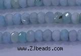 CRB1894 15.5 inches 2.5*4mm faceted rondelle larimar beads