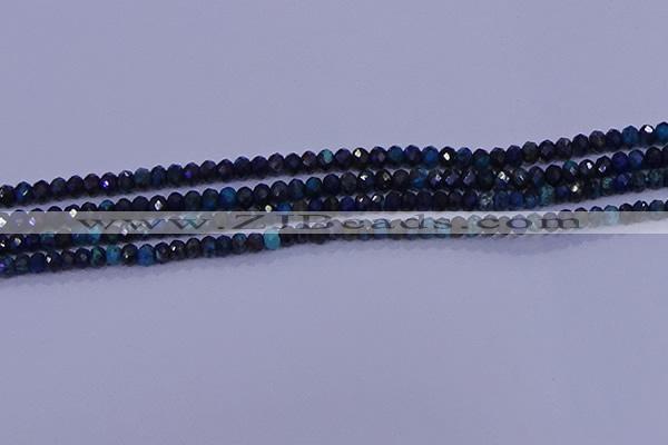 CRB1906 15.5 inches 2*3mm faceted rondelle chrysocolla & turquoise beads