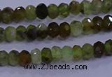 CRB1919 15.5 inches 2.5*4mm faceted rondelle green garnet beads