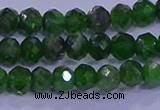 CRB1922 15.5 inches 2.5*4mm faceted rondelle diopside beads