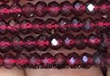 CRB1939 15.5 inches 2.5*4mm faceted rondelle red garnet gemstone beads