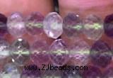 CRB1959 15.5 inches 4*6mm faceted rondelle fluorite gemstone beads