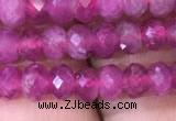 CRB1973 15.5 inches 3*5mm faceted rondelle pink tourmaline beads