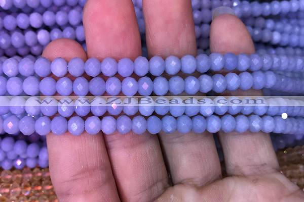 CRB1983 15.5 inches 4*6mm faceted rondelle blue angel skin gemstone beads