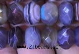 CRB1995 15.5 inches 5*8mm faceted rondelle Botswana agate beads