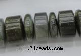 CRB203 15.5 inches 6*18mm - 13*18mm rondelle labradorite beads