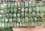 CRB2043 15.5 inches 12mm - 13mm faceted tyre prehnite beads