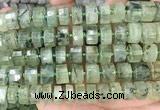 CRB2044 15.5 inches 13mm - 14mm faceted tyre prehnite beads