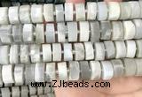 CRB2084 15.5 inches 13mm - 14mm faceted tyre grey moonstone beads
