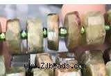 CRB2090 15.5 inches 7mm - 8mm faceted tyre green garnet beads