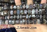 CRB2113 15.5 inches 12mm - 13mm faceted tyre Botswana agate beads