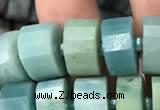 CRB2115 15.5 inches 7mm - 8mm faceted tyre amazonite beads