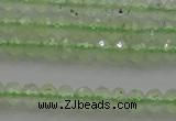 CRB212 15.5 inches 3*4mm faceted rondelle green rutilated quartz beads