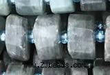 CRB2126 15.5 inches 9mm - 10mm faceted tyre kyanite beads