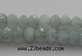 CRB217 15.5 inches 3*4mm faceted rondelle aquamarine beads