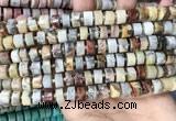 CRB2180 15.5 inches 9mm - 10mm faceted tyre crazy lace agate beads