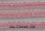 CRB220 15.5 inches 2.5*4mm faceted rondelle rose quartz beads