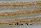 CRB221 15.5 inches 2.5*4mm faceted rondelle citrine gemstone beads