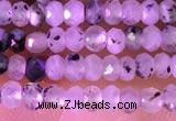 CRB2214 15.5 inches 2*3mm faceted rondelle black rutilated quartz beads