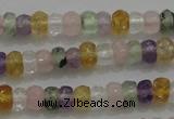 CRB222 15.5 inches 2.5*4mm faceted rondelle mixed quartz beads
