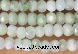 CRB2229 15.5 inches 2*3mm faceted rondelle prehnite beads