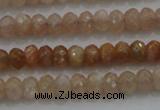 CRB224 15.5 inches 2.5*4mm faceted rondelle moonstone beads