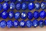CRB2241 15.5 inches 2*3mm faceted rondelle lapis lazuli beads