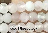 CRB2250 15.5 inches 3*4mm faceted rondelle rose quartz beads