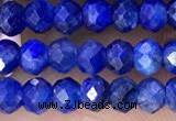 CRB2262 15.5 inches 3*4mm faceted rondelle blue kyanite beads