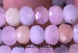 CRB2277 15.5 inches 4*6mm faceted rondelle morganite beads